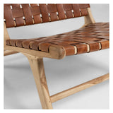 Calixta Lounge stol, teak/lær