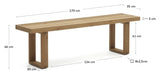 Canadell Bench, Nature Teak, B: 170