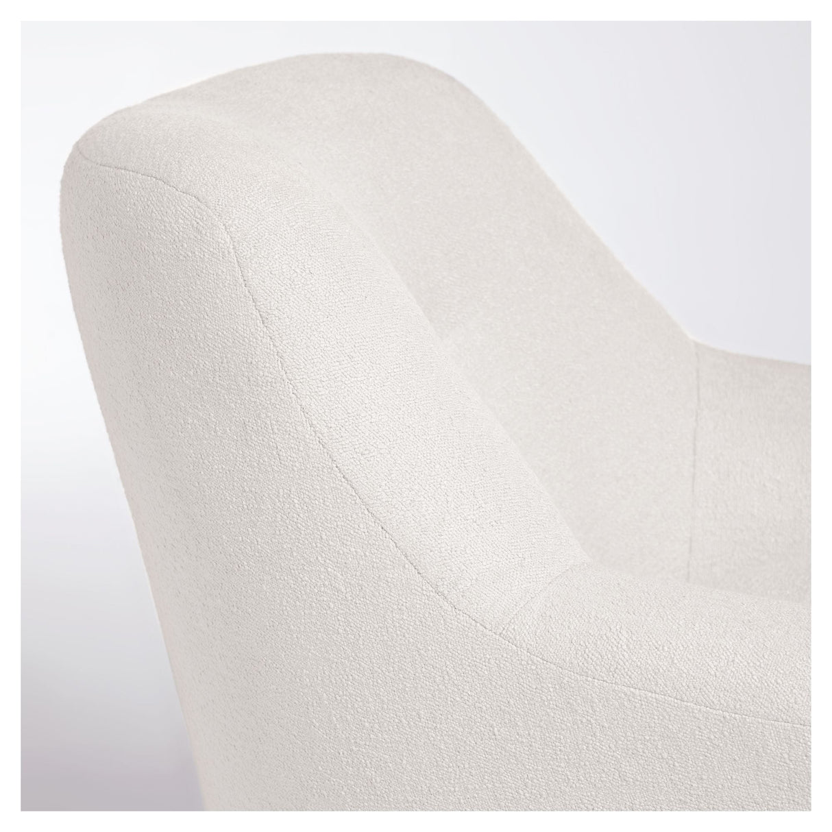 Candela Lounge Chair, White Fleece