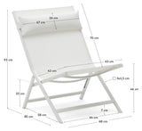 Canutell Folding Chair, White