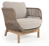 Catalina Lounge Chair w. Beige tau, Acacia Wood