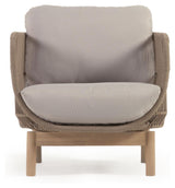 Catalina Lounge Chair w. Beige tau, Acacia Wood