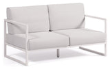 Comova 2-pers. Lounge sofa 152 cm, hvitt/hvitt aluminium