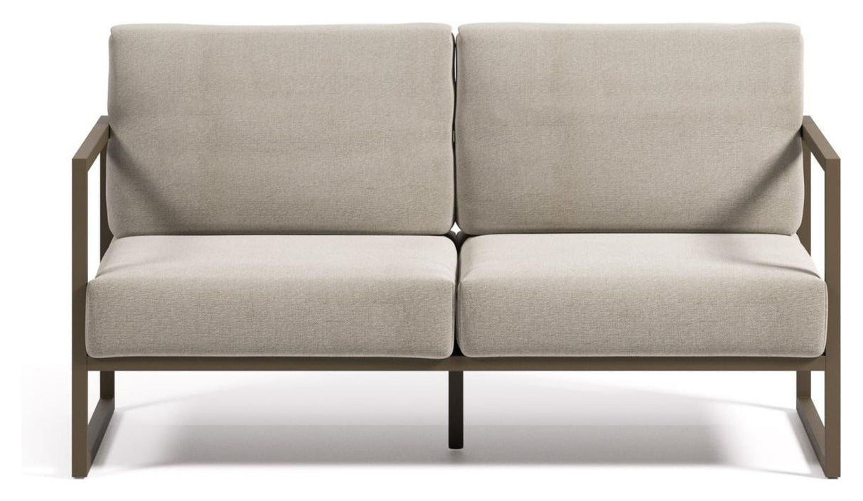 Comova 2-pers. Lounge sofa 152 cm, lysegrå/grønn aluminium