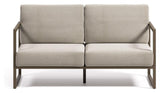 Comova 2-pers. Lounge sofa 152 cm, lysegrå/grønn aluminium