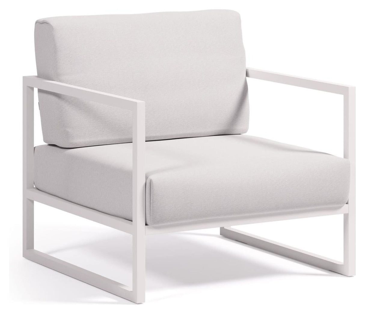 Comova Lounge Chair, White/White Aluminium