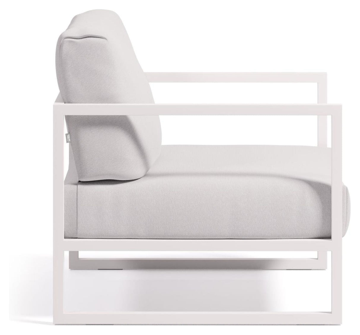 Comova Lounge Chair, White/White Aluminium