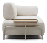 Compo 3-PERS. Sofa med eikbrett, beige chenille