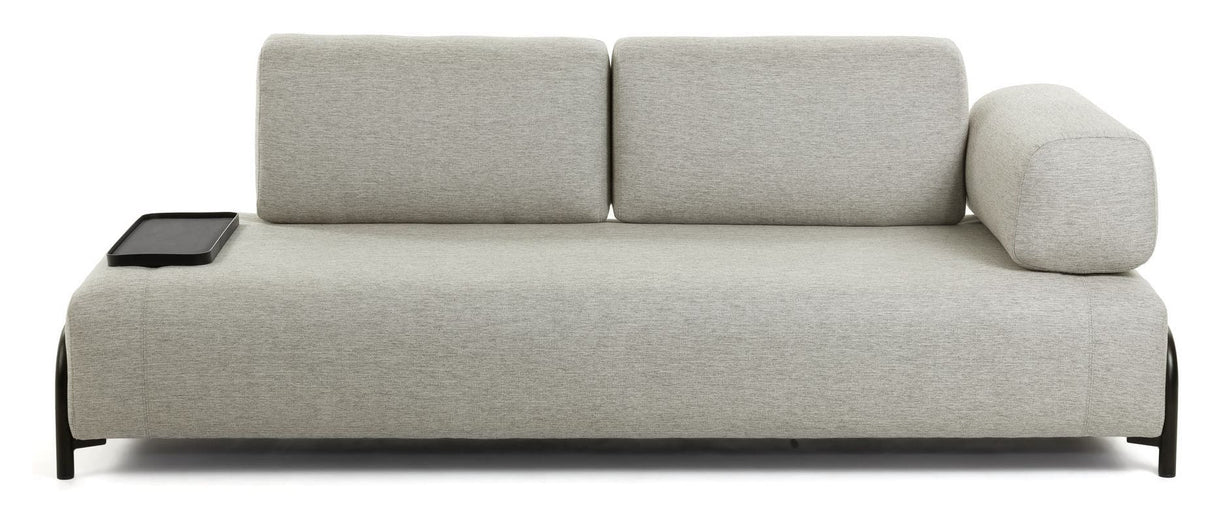 Compo 3-seters sofa w. Liten brett beige