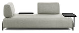 Compo 3-seters sofa w. Liten brett beige