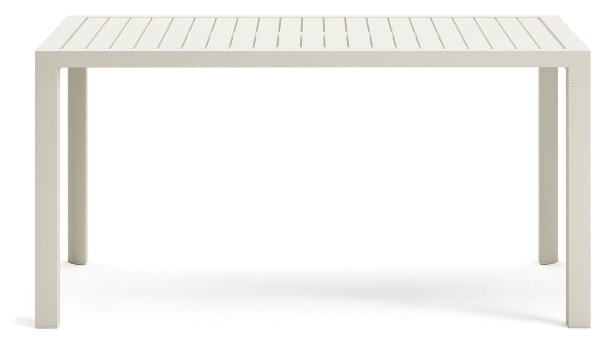 Culip Garden Table, White Alu, 75x77x150