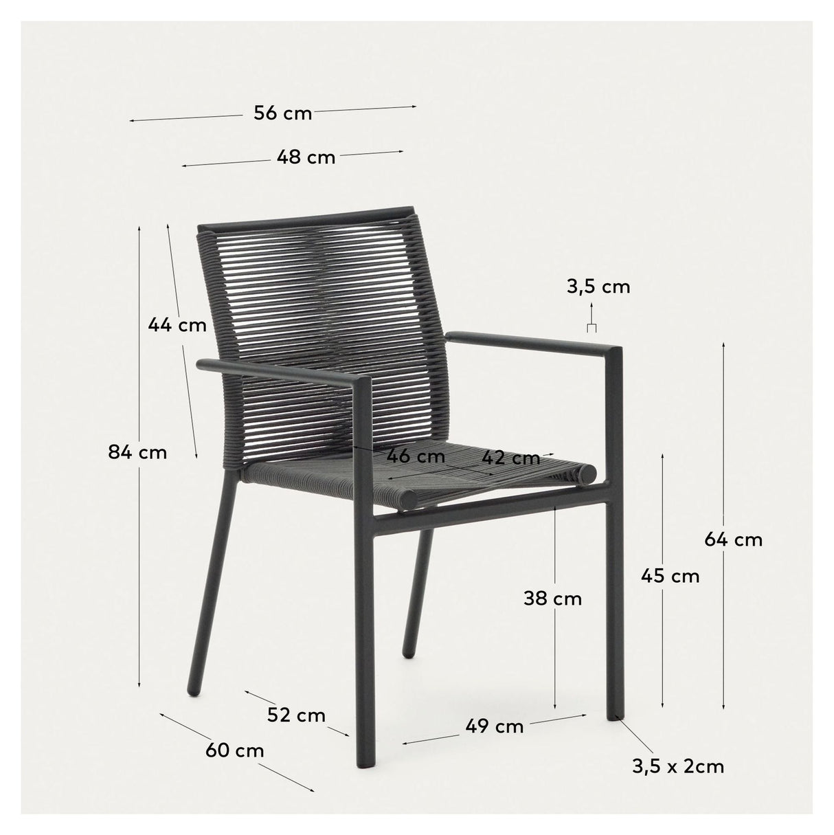 Culip Garden Chair, Gray Alu