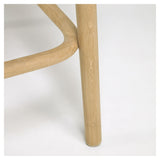 Doriane Bar Stool SH: 65cm, solid eik/beige