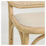 Doriane Bar Stool SH: 65cm, solid eik/beige