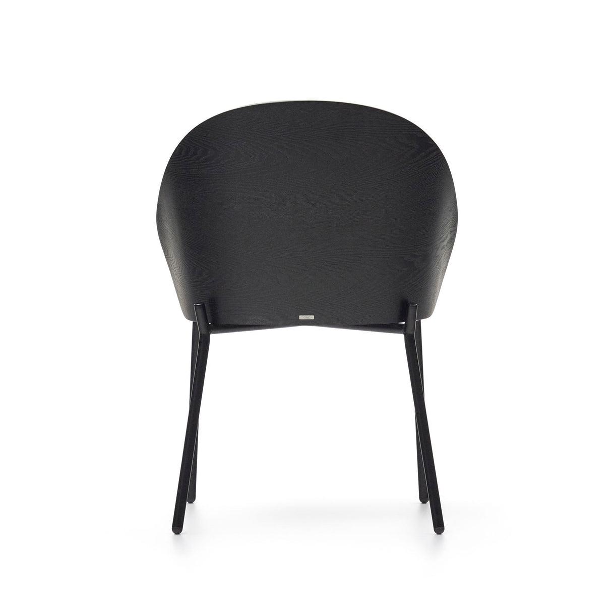 Eamy Dining Chair with Black Rack Rest, Gray Fabric