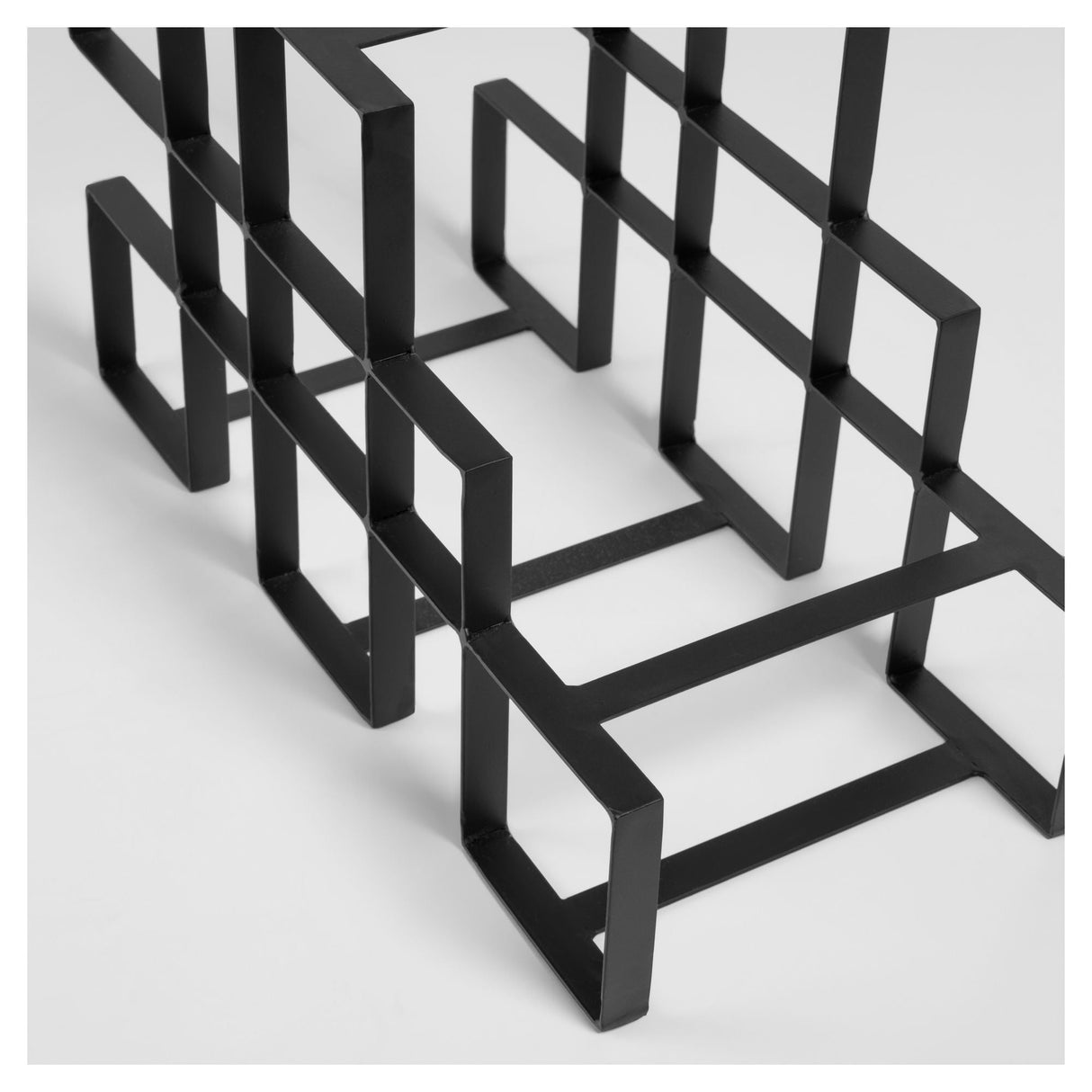 Edur Wine Rack Black Iron