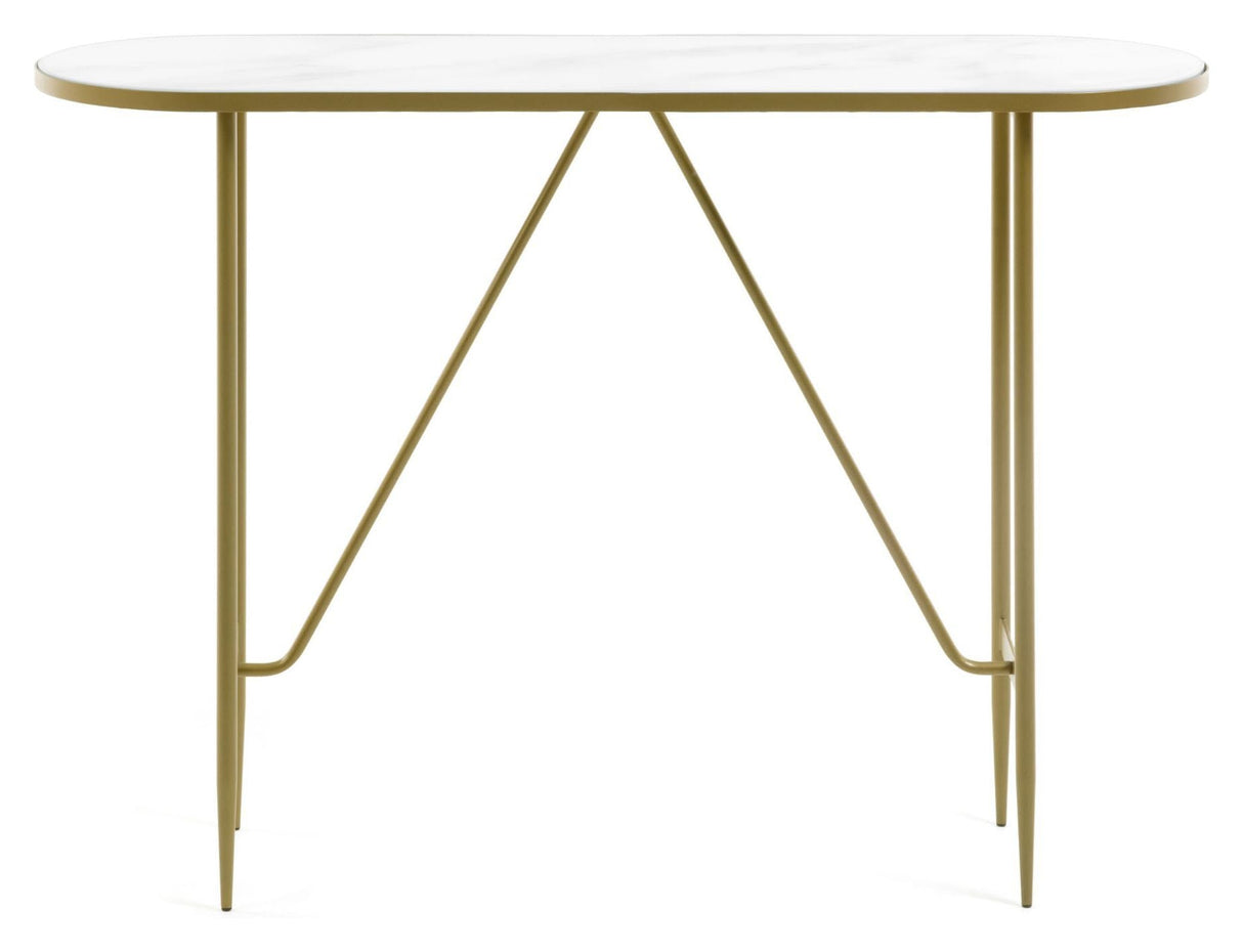 Elisenda Console Table White/Golden