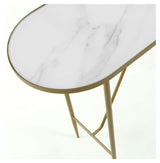 Elisenda Console Table White/Golden