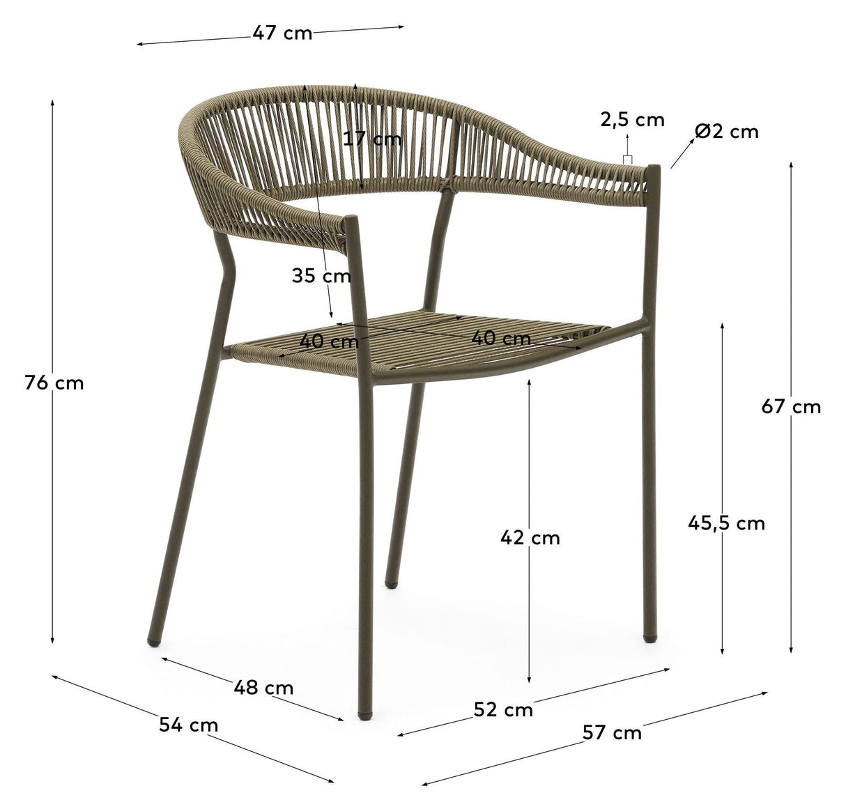 Futadera Garden Chair, Green