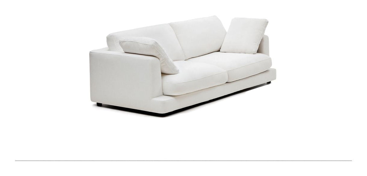 Gala 3-seters sofa, hvit chenille stoff