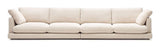 Gala 6-seters sofa, beige chenille stoff