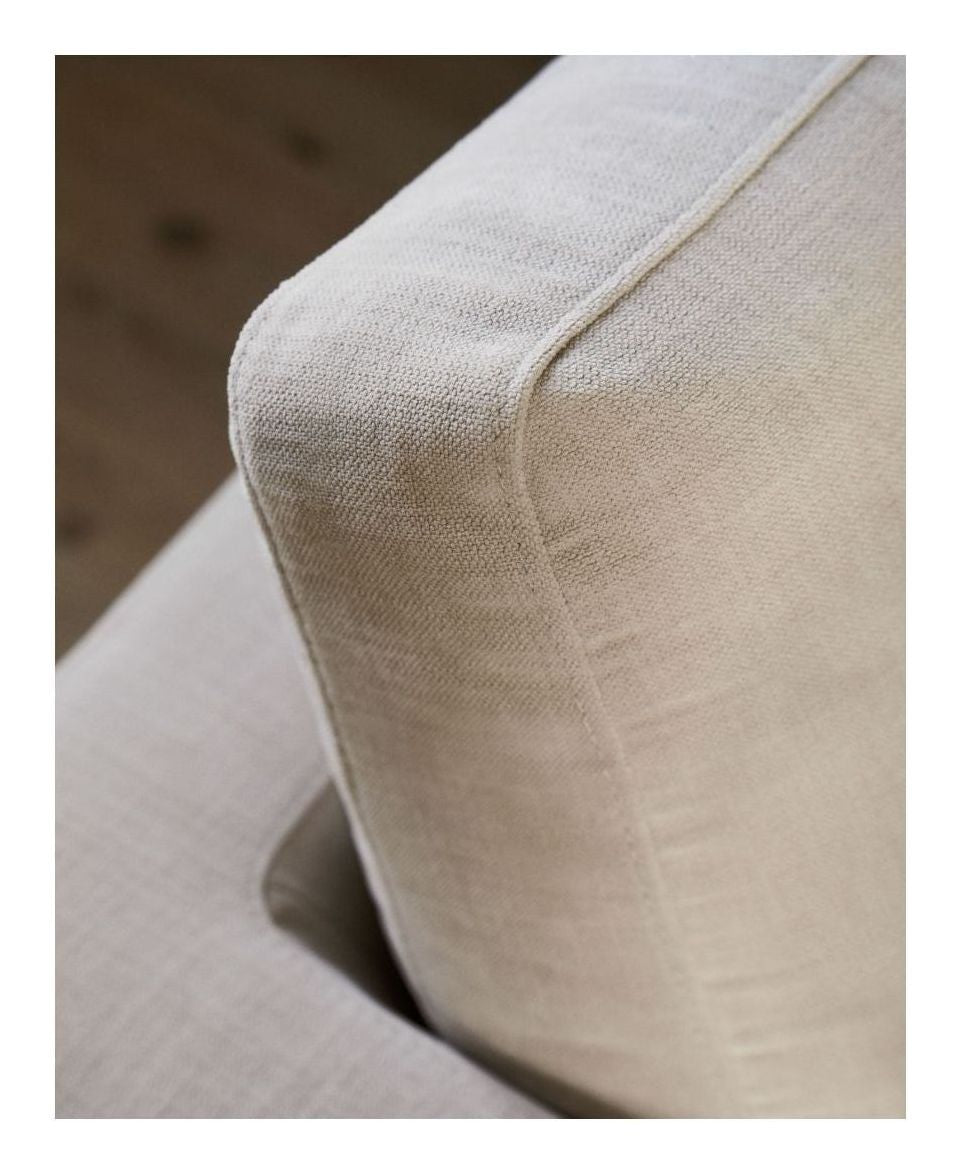 Gala 6-seters sofa, beige chenille stoff