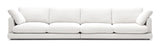 Gala 6-per. Sofa, hvit chenille stoff