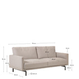 Galen 3-personer. Sofa, B174, Beige Chenille