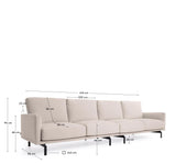 Galen 4-pers. Sofa, B424, Beige Chenille