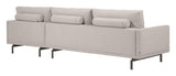 Galen 4 -seters sofa med høyre sjeselong - beige