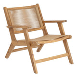 Geralda Lounge Chair, Acacia/Polyrattan Braid