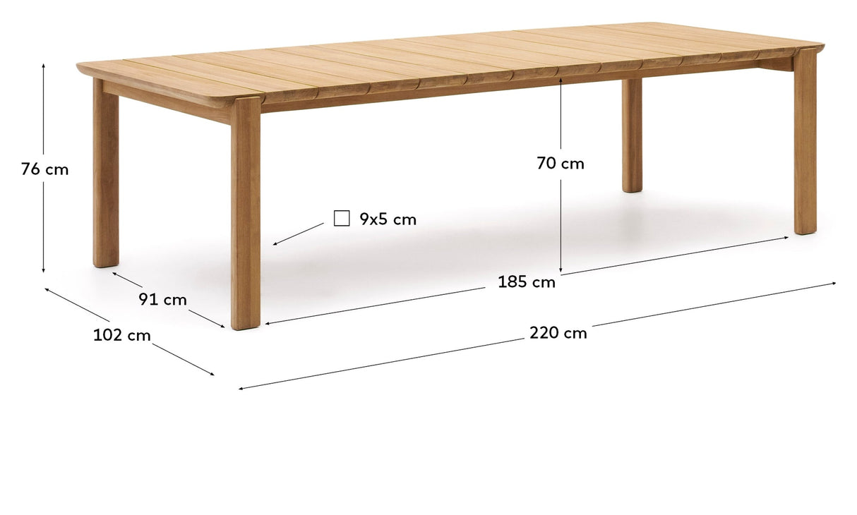 ICARO -bord, eik 220 x 102 cm