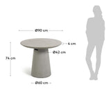 Itai Garden Table Fiberconcrete/Iron, Ø90