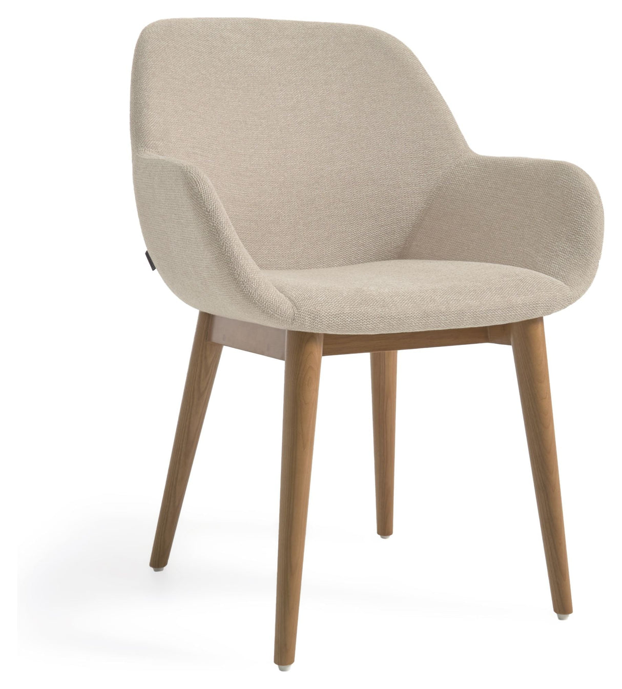 Konna Dining Chair, Beige Chenille/Ask