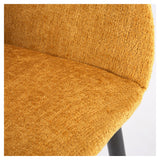 Konna Dining Chair, Yellow Chenille/Black Steel Leg