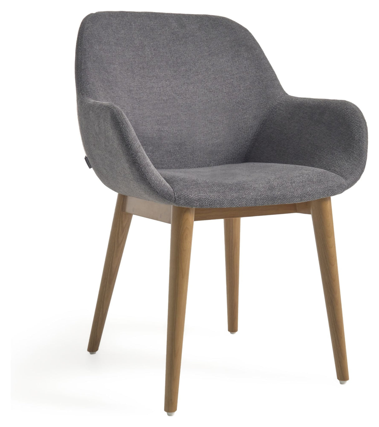 Konna Dining Chair, Dark Grey Chenille/Ask