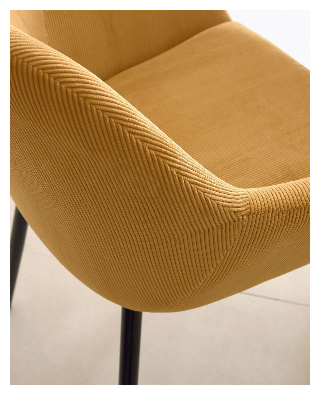 Konna Dining Chair, Mustard Velvet