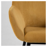 Konna Dining Chair, Mustard Velvet