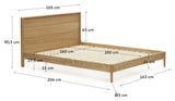 Lenon Bed Frame, Oak Veneer, 160x200