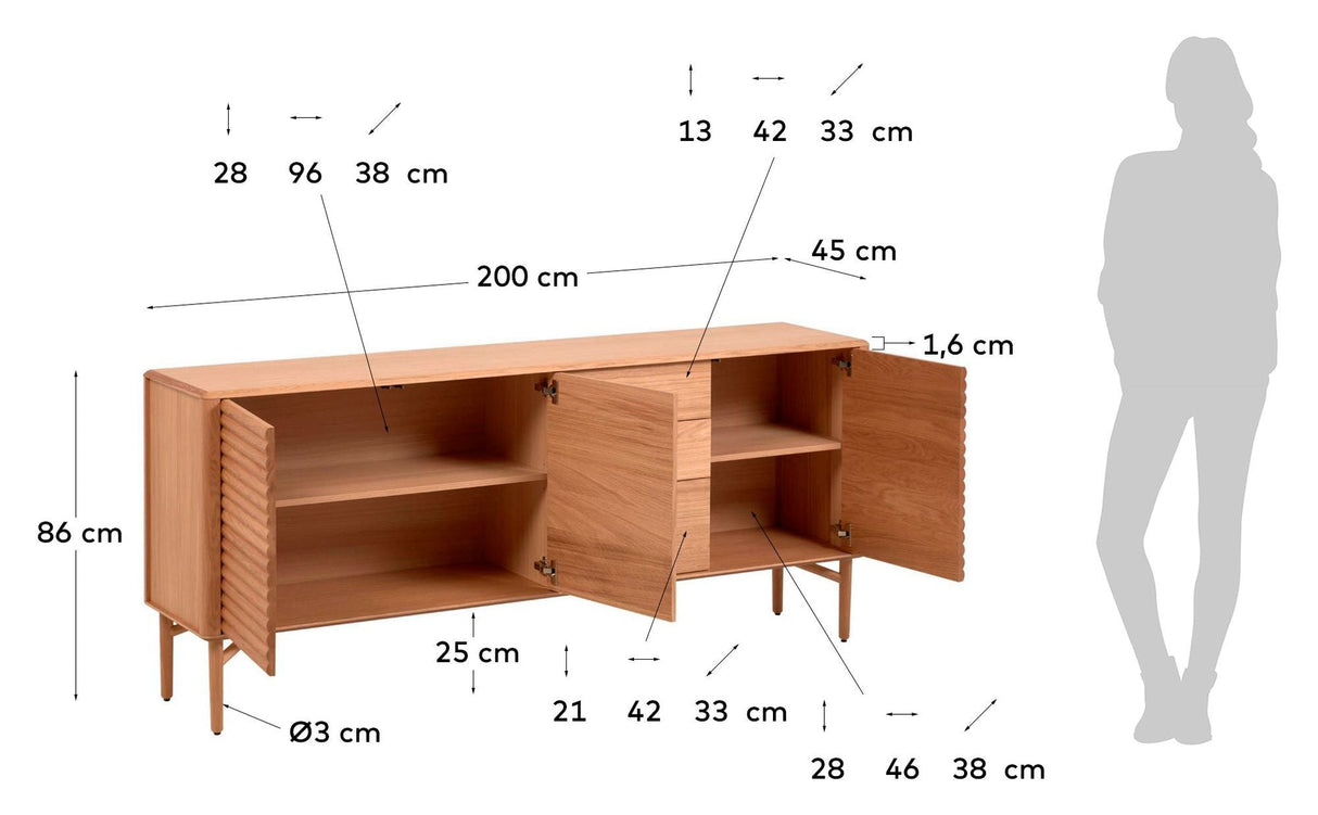 Lenon Sideboard 200x86 - eik