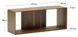 Litto Shelf -modul, stor, valnøttdefiner, 101x38