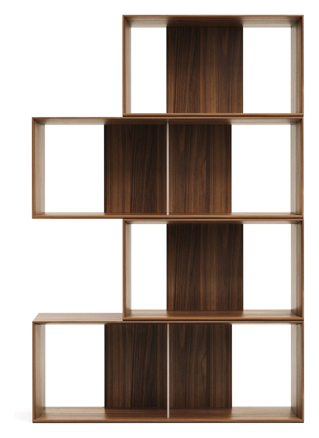 Litto Shelf -sett med 4 moduler, valnøttdefiner, 168x76