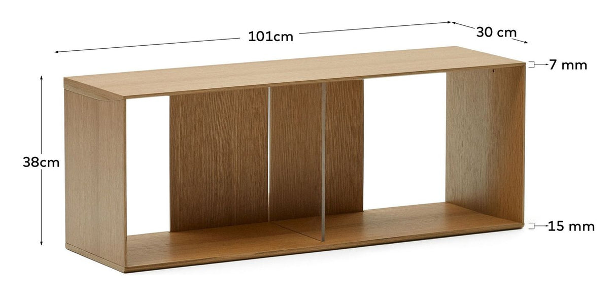 Litto Shelf -modul, stor, eik finér, 101x38