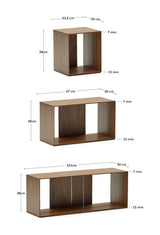 Litto Shelf Set of 6 Modules, Walnut Define, 101x152