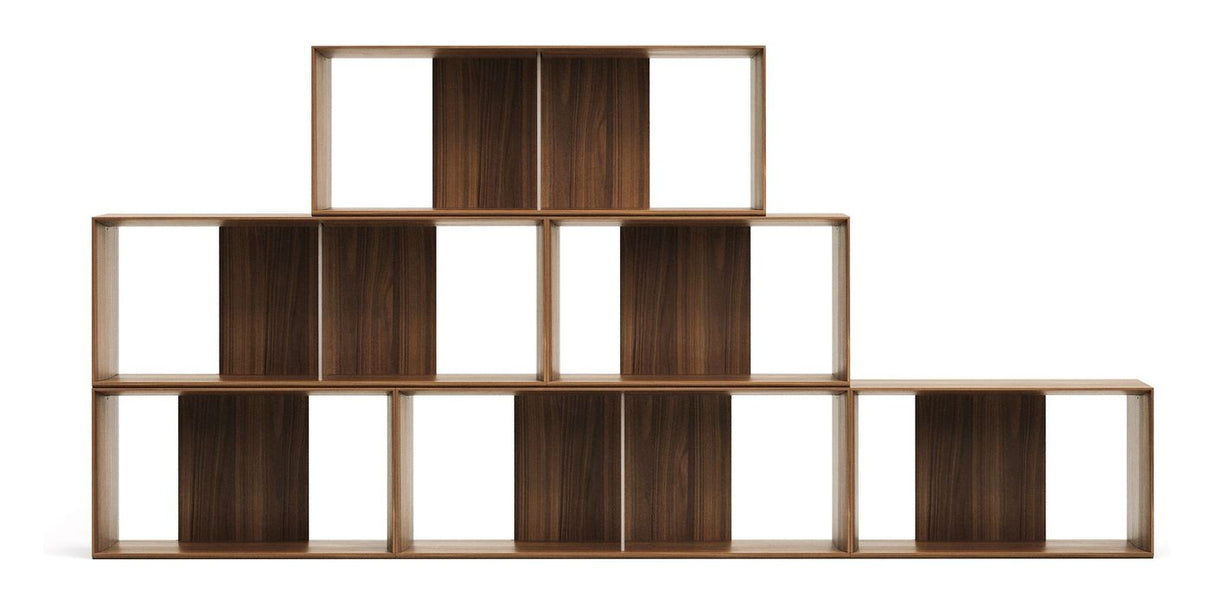 Litto Shelf -sett med 6 moduler, valnøttdefiner, 168x114