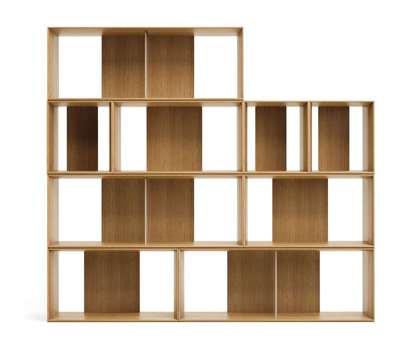 Litto Shelf Set of 9 Modules, Oak Fineer, 202x114