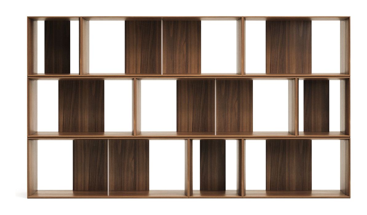 Litto Shelf Set of 9 Modules, Walnut Define, 202x114