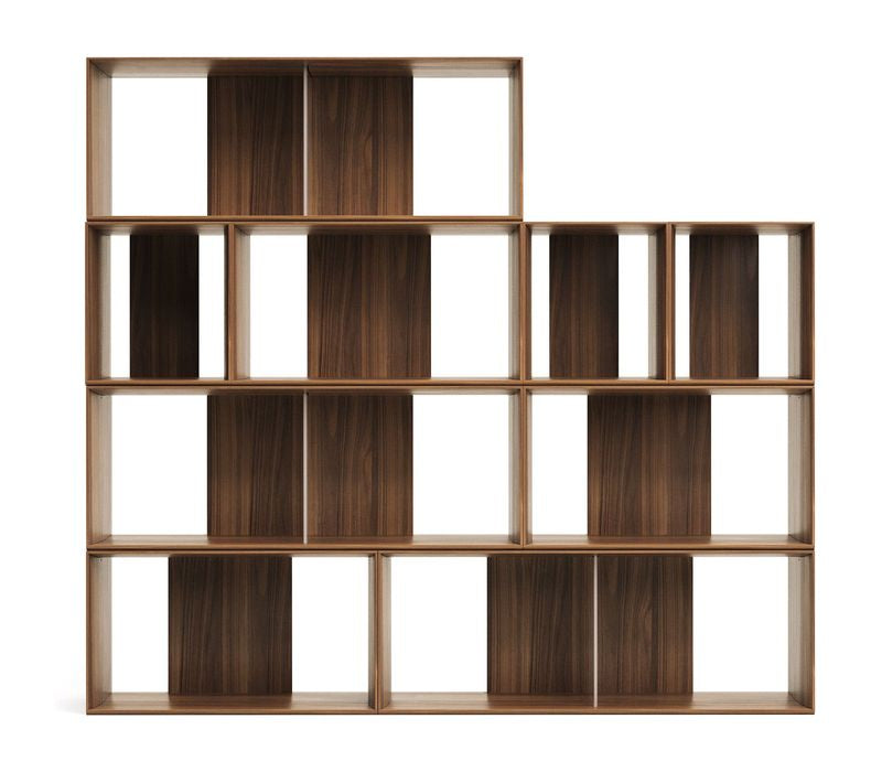 Litto Shelf Set of 9 Modules, Walnut Define, 202x114