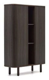 Mailen High skjenk med 2 dører, Ash Veneer/Dark Finish, 110x140