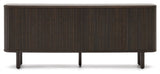 Mailen Sideboard med 2 dører, Ash Veneer/Dark Finish, 180x75